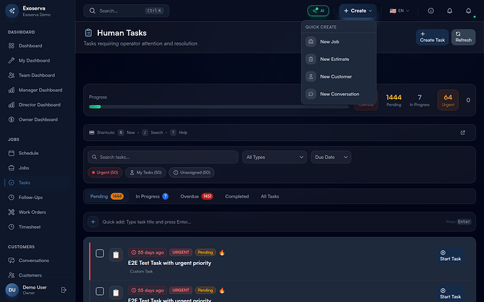 Step 4: Create a New Task