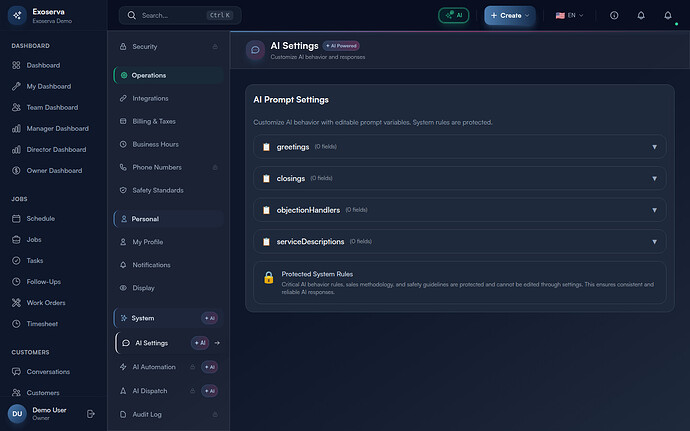 Step 1: Navigate to AI Settings