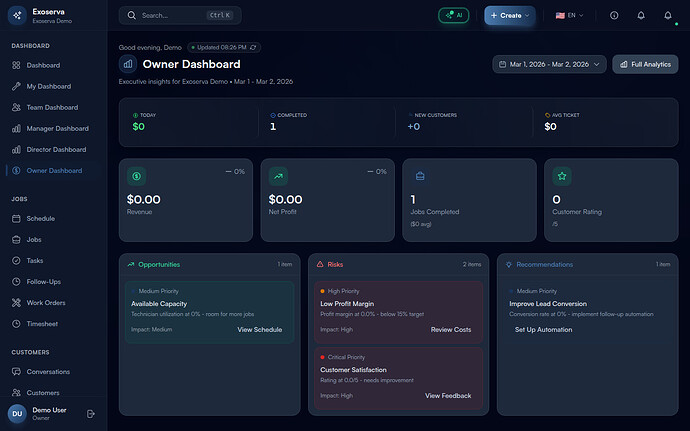 Step 1: Access the Owner Dashboard