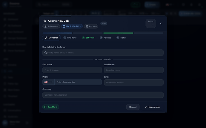Step 2: Click the "New Job" Button