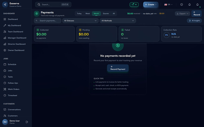 Step 1: Navigate to the Payments Page