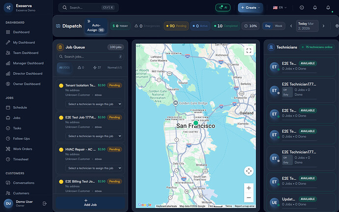 Step 1: Open the Dispatch Page