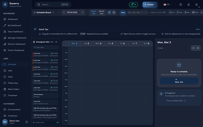 Step 1: Open the Schedule Board