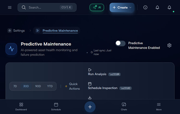 Step 1: Navigate to Predictive Maintenance Settings