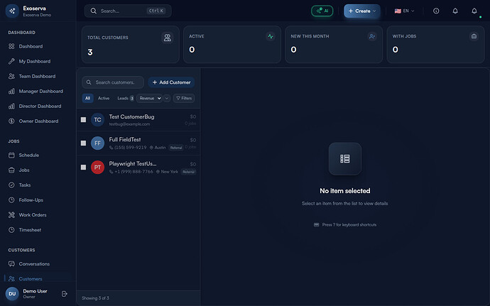 Step 1: Navigate to the Customers Page