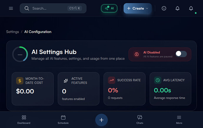 Step 1: Navigate to the AI Settings Hub