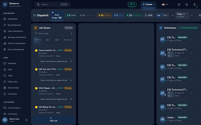 Step 2: View Technician Locations