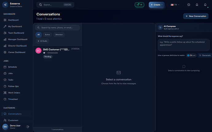 Step 1: Open the Conversations Page