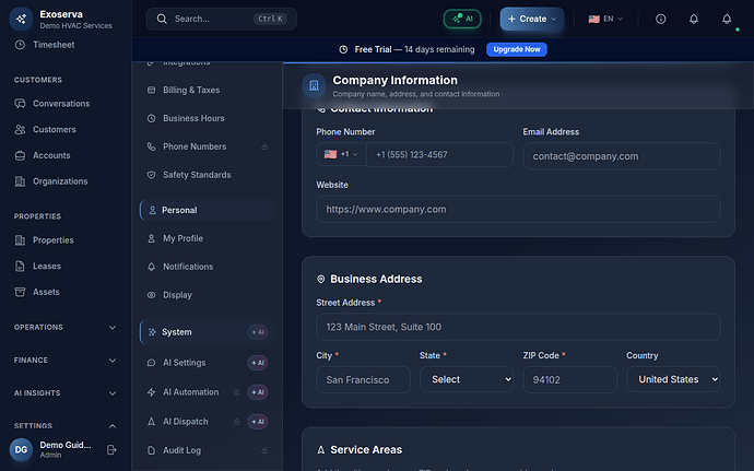 Step 3: Enter Your Business Name and Type
