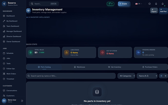Step 1: Navigate to the Inventory Page